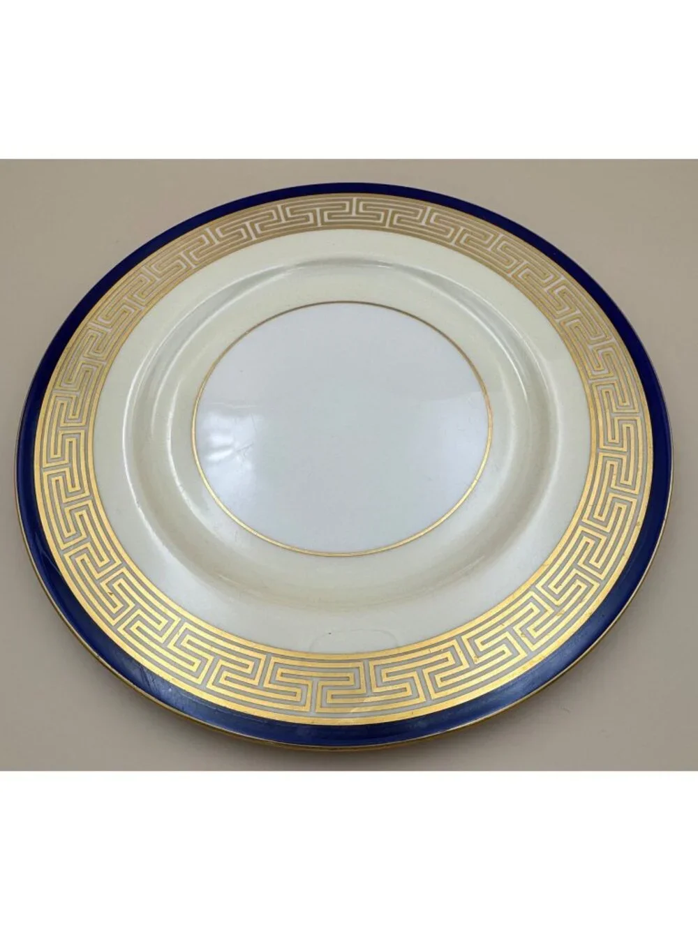 Lenox Etruscan Cobalt Blue Greek Key Dinner Plate 10 3/8